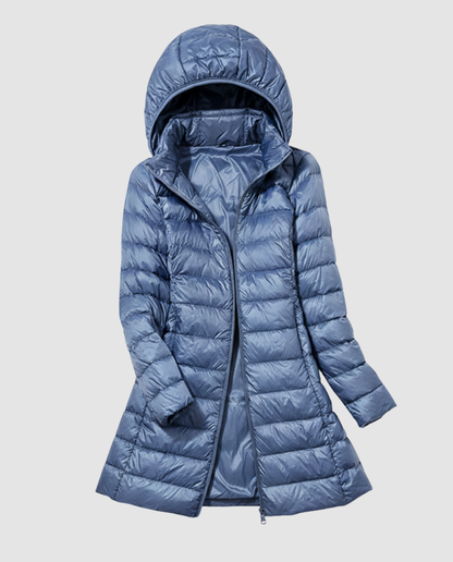 Damen Ultraleichte Daunenjacke Mit Kapuze