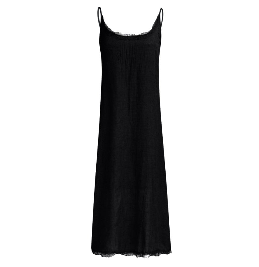 Damen Maxikleid Boho-Stil Spitzendetails Norvielle