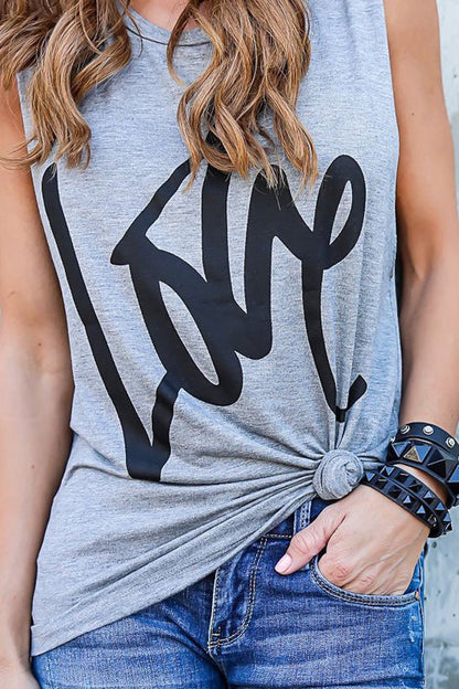 Damen T-Shirt mit Knotendetail und Schriftzug - Norvielle