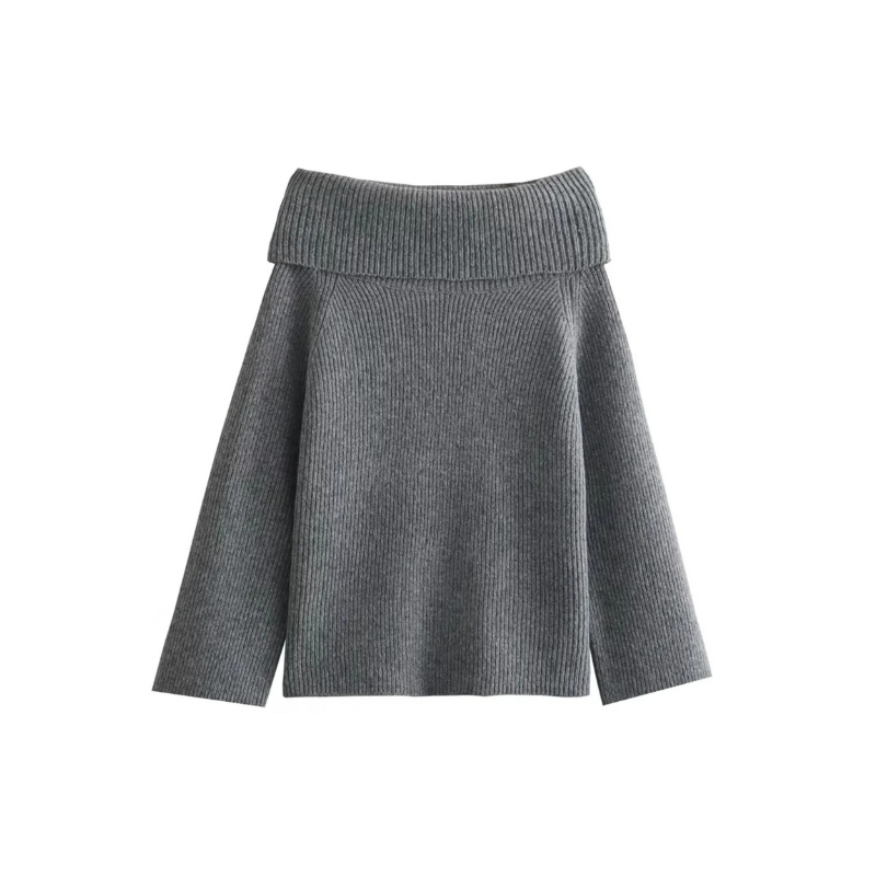 Damen Off-Shoulder Pullover Elegante Schulterfreiheit Charmelle - Norvielle