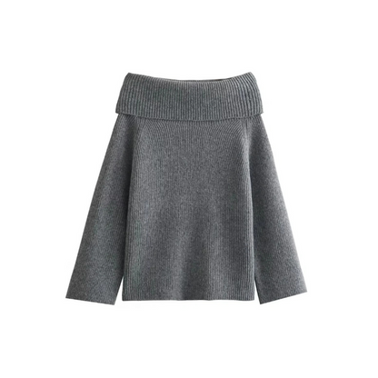 Damen Off-Shoulder Pullover Elegante Schulterfreiheit Charmelle - Norvielle
