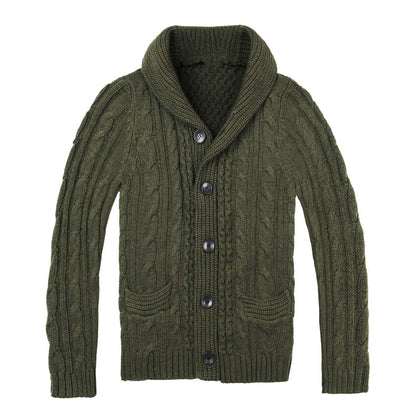 Herren Strickjacke Zopfmuster Praktische Taschen Stilvoll Beige