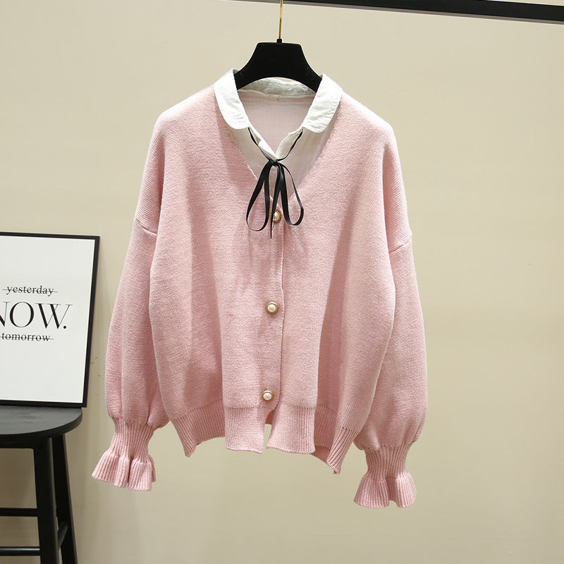 Damen Strickjacke Norvielle mit Perlenknöpfen