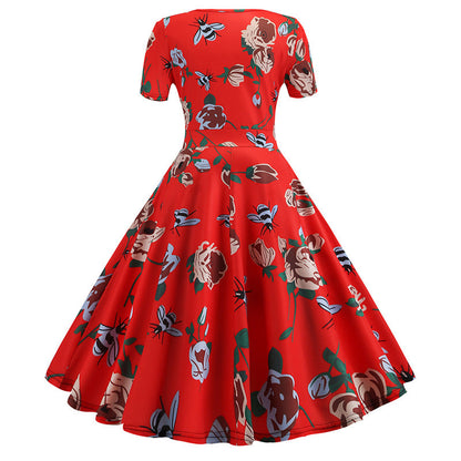 Damen Wickelkleid A-Linie Floralmuster Norvielle