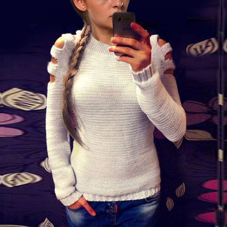 Damen Strickpullover Asymmetrisch Lässig Norvielle