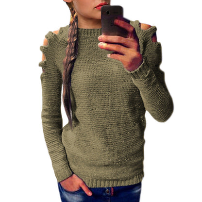 Damen Strickpullover Asymmetrisch Lässig Norvielle
