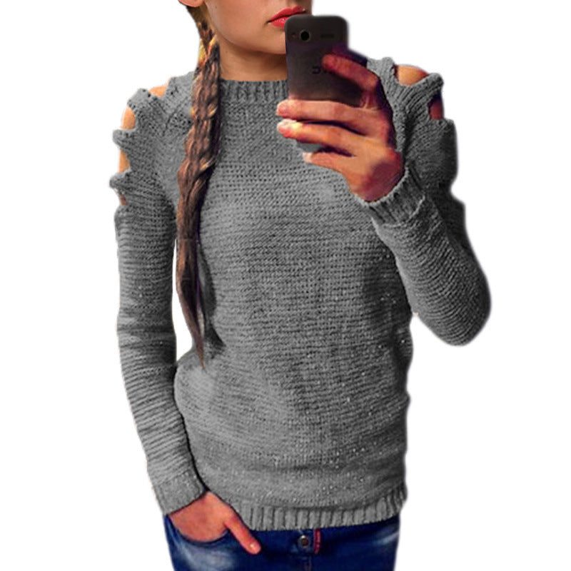 Damen Strickpullover Asymmetrisch Lässig Norvielle - Norvielle