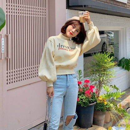 Damen Sweatpullover Voluminöse Ärmel Norvielle