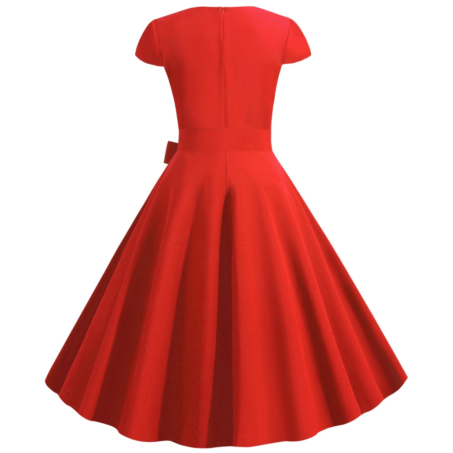 Damen Partykleid Weiter Rock Elegante Schleife