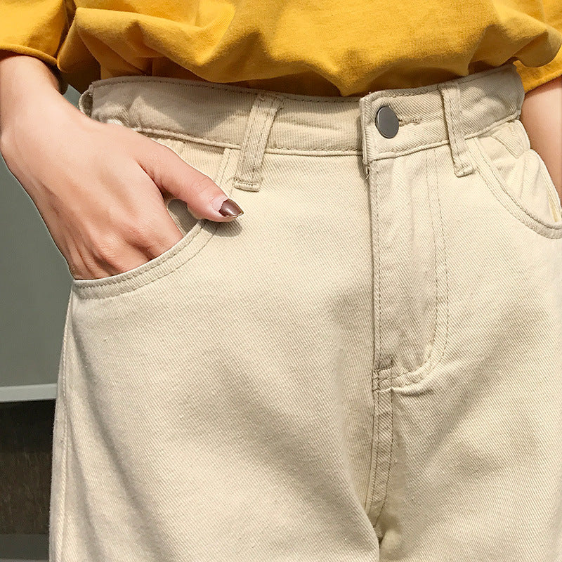 Damen Hochtaillierte Chino-Hose