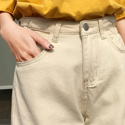 Damen Hochtaillierte Chino-Hose