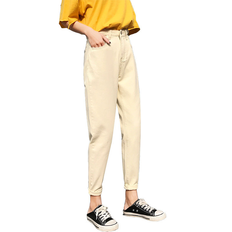 Damen Hochtaillierte Chino-Hose