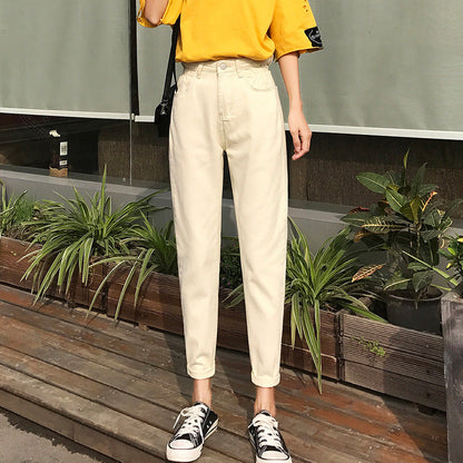 Damen Hochtaillierte Chino-Hose