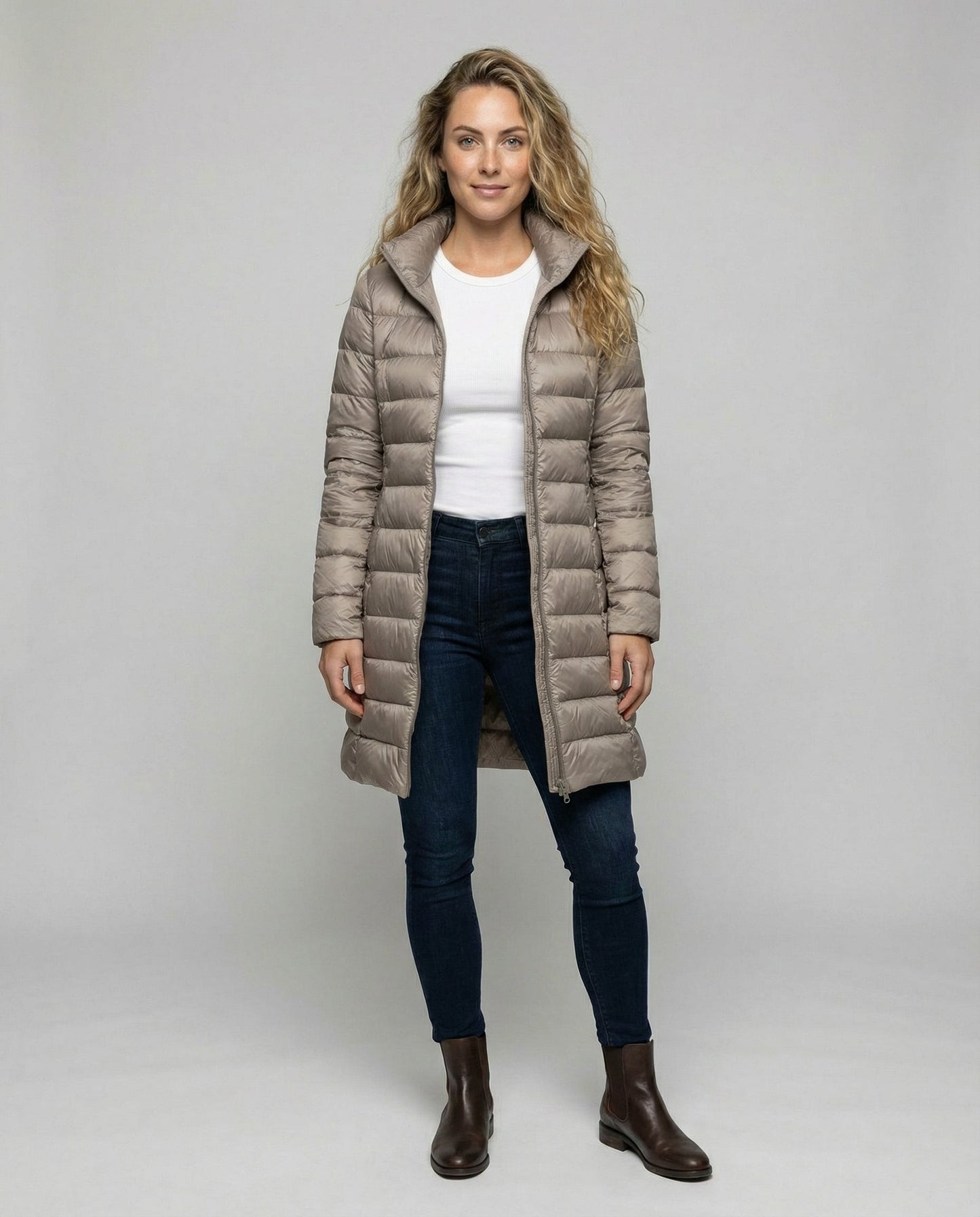 Damen Pelzjacke Warmkragen