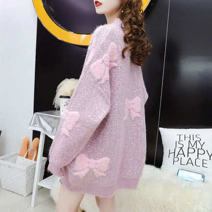 Damen Oversized-Pullover Strukturiert Komfortschnitt Beige