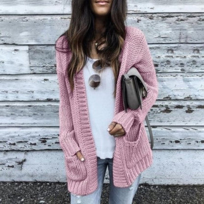Damen Strickjacke Oversized Lässig