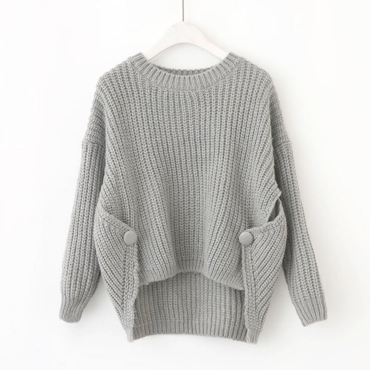 Damen Strickpullover Lässig Weit Norvielle
