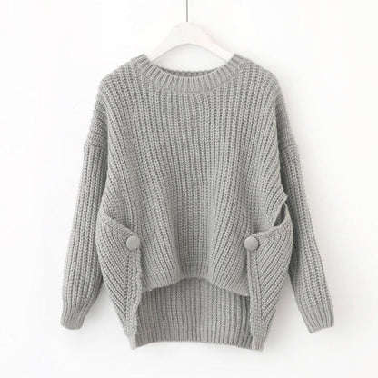 Damen Strickpullover Lässig Weit Norvielle