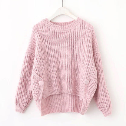 Damen Strickpullover Lässig Weit Norvielle
