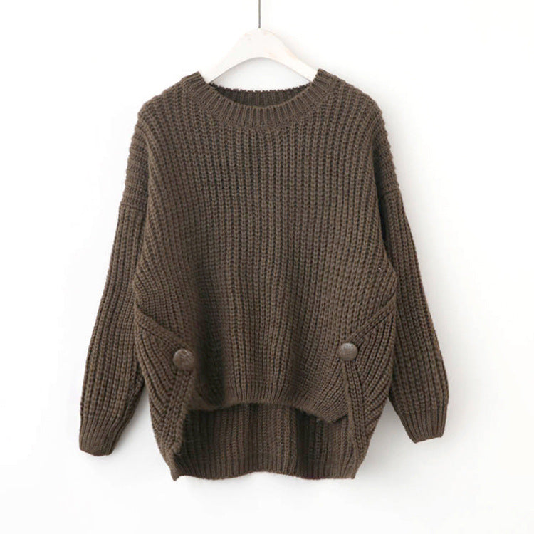 Damen Strickpullover Lässig Weit Norvielle