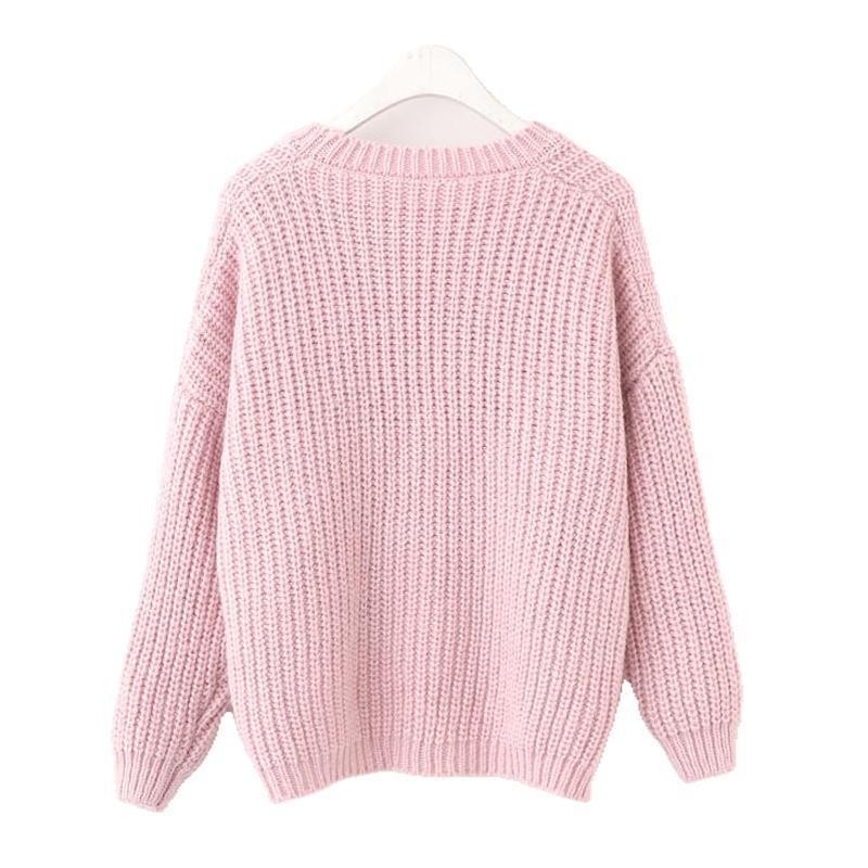 Damen Strickpullover Lässig Weit Norvielle