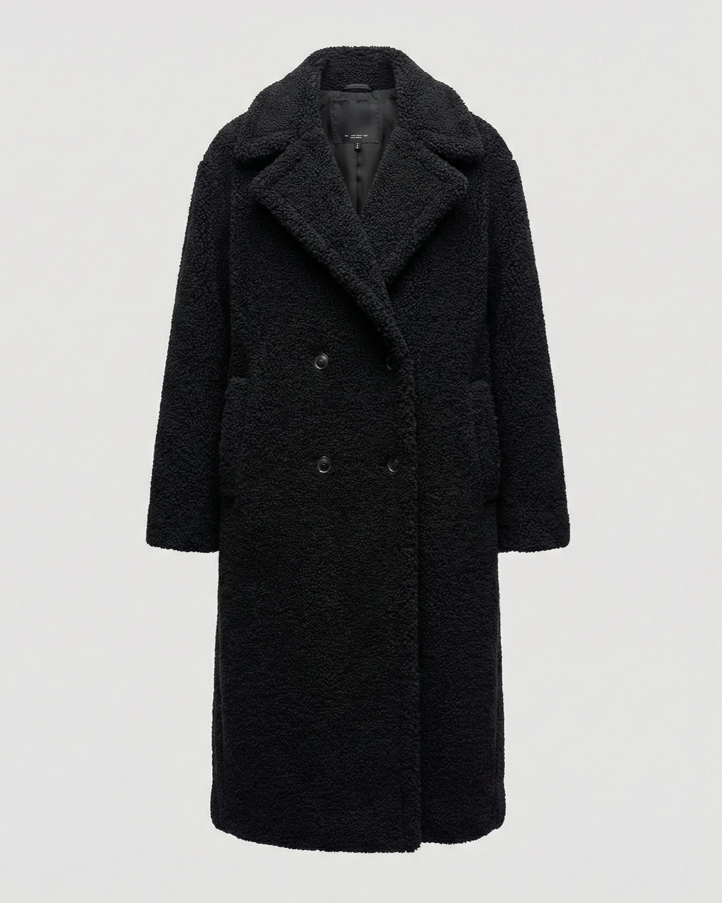 Damen Teddymantel Lang