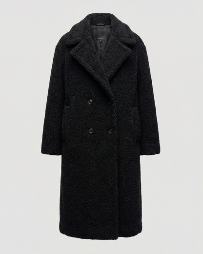 Damen Teddymantel Lang