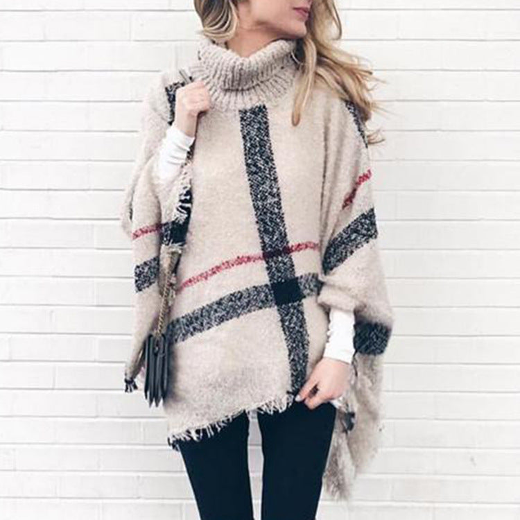 Damen Strickponcho Asymmetrisch Norvielle - Norvielle