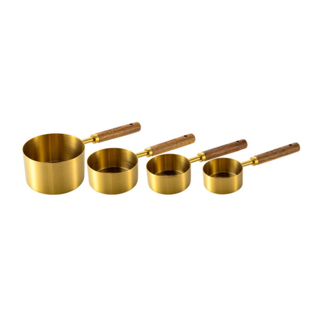 Edelstahl Messlöffel-Set Goldfarben