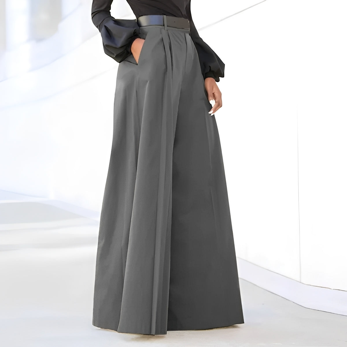 Damen Weite Schlaghose Elegantes Design