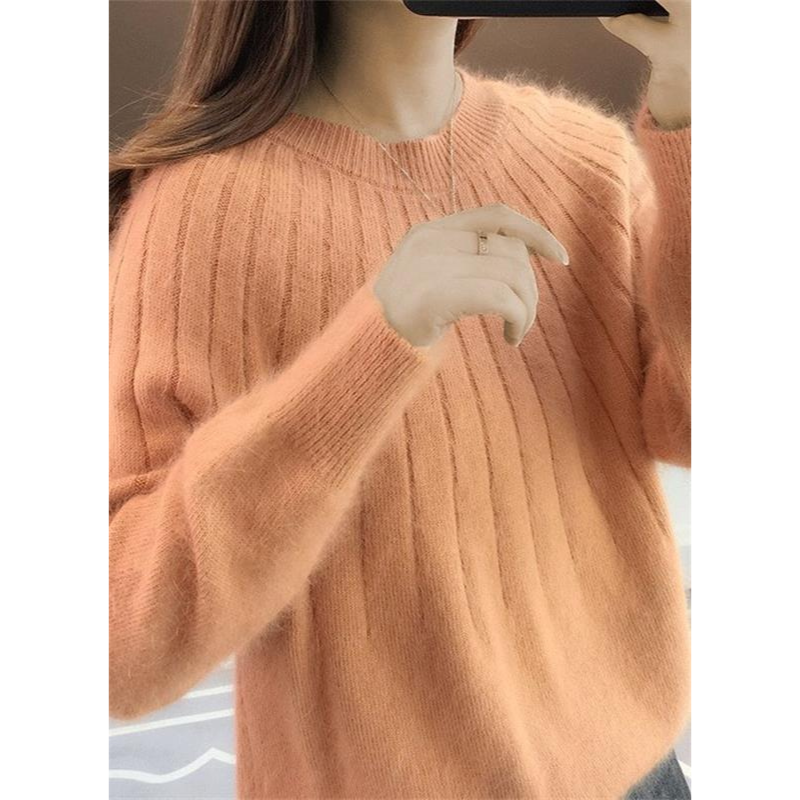 Norvielle Damen Strickpullover Kaschmirweich Rippmuster