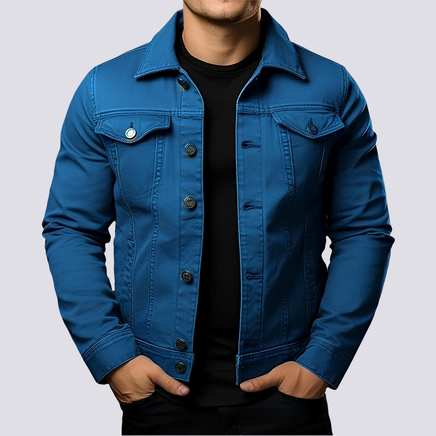 Layton Herren Jeansjacke Freizeit Baumwolle