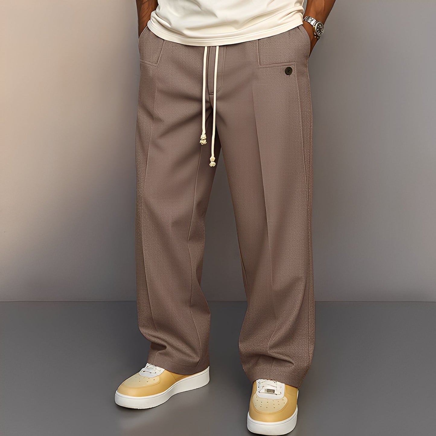 Herren Hose Weites Bein Bequem