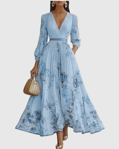 Isabella Damen Ärmelloses Blumenkleid Midi Geplissiert