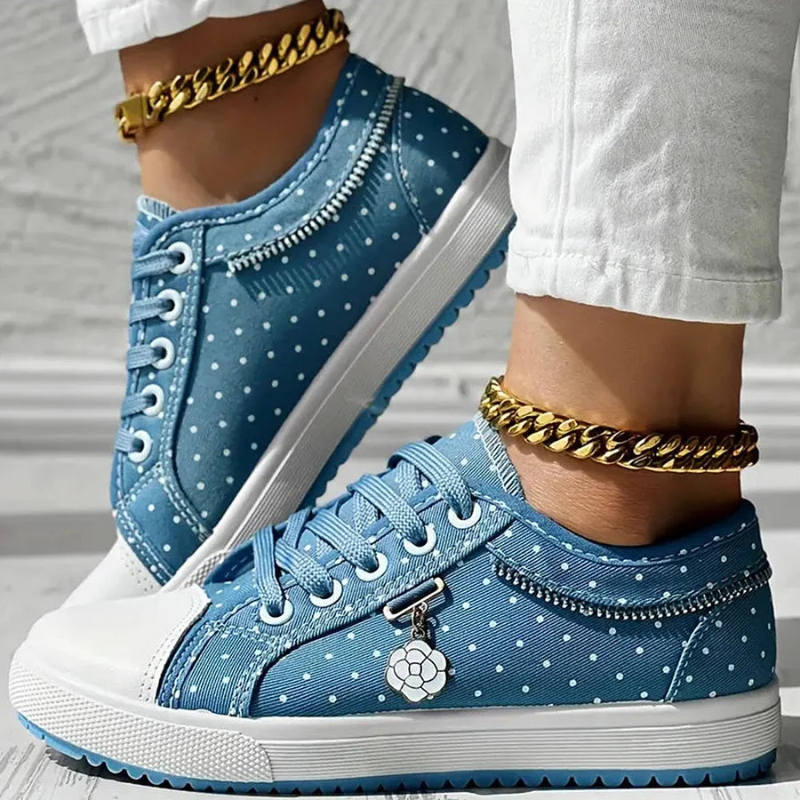 Damen Sneaker Mesh Blumenstickerei
