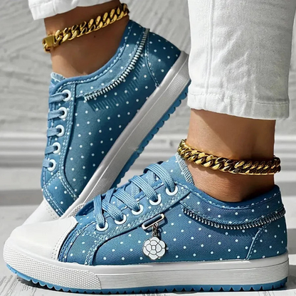 Damen Sneaker Mesh Blumenstickerei