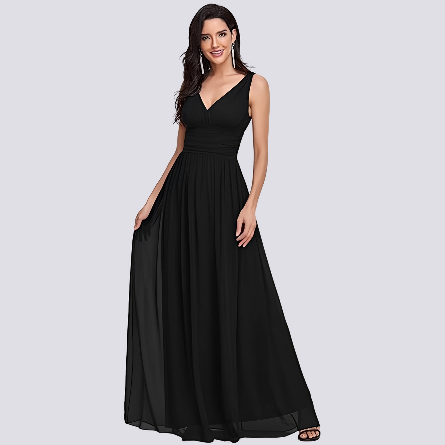 Damen Ärmelloses Abendkleid Elegant