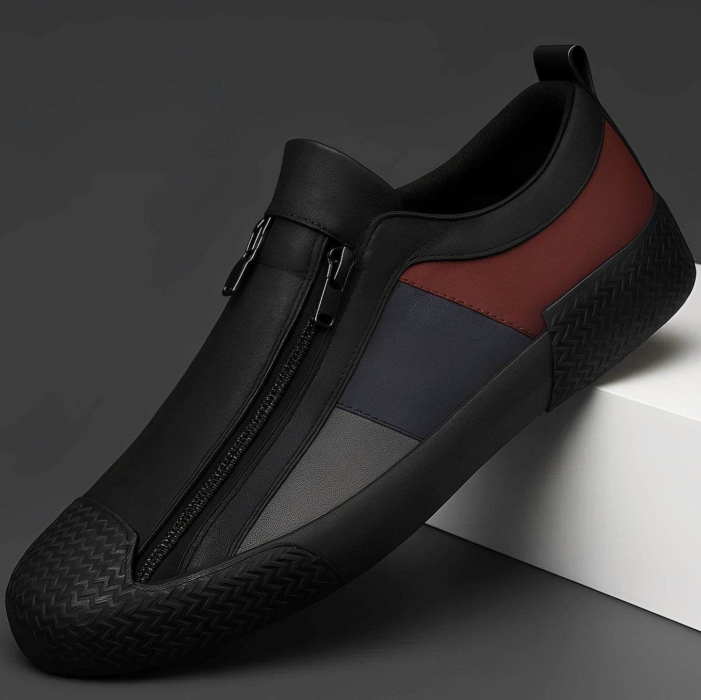 Herren Sneakers Colour-Blocking Weiß