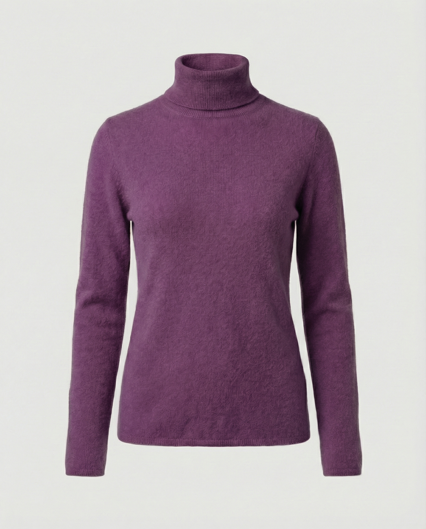 Damen Pullover Weich Rollkragen Warm Beige