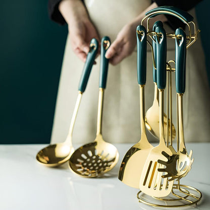 Edelstahl-Besteckset Goldfarben 18/10