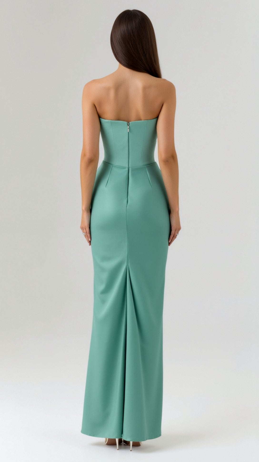 Damen Säulenmaxikleid Hochzeitsgästekleid Lang