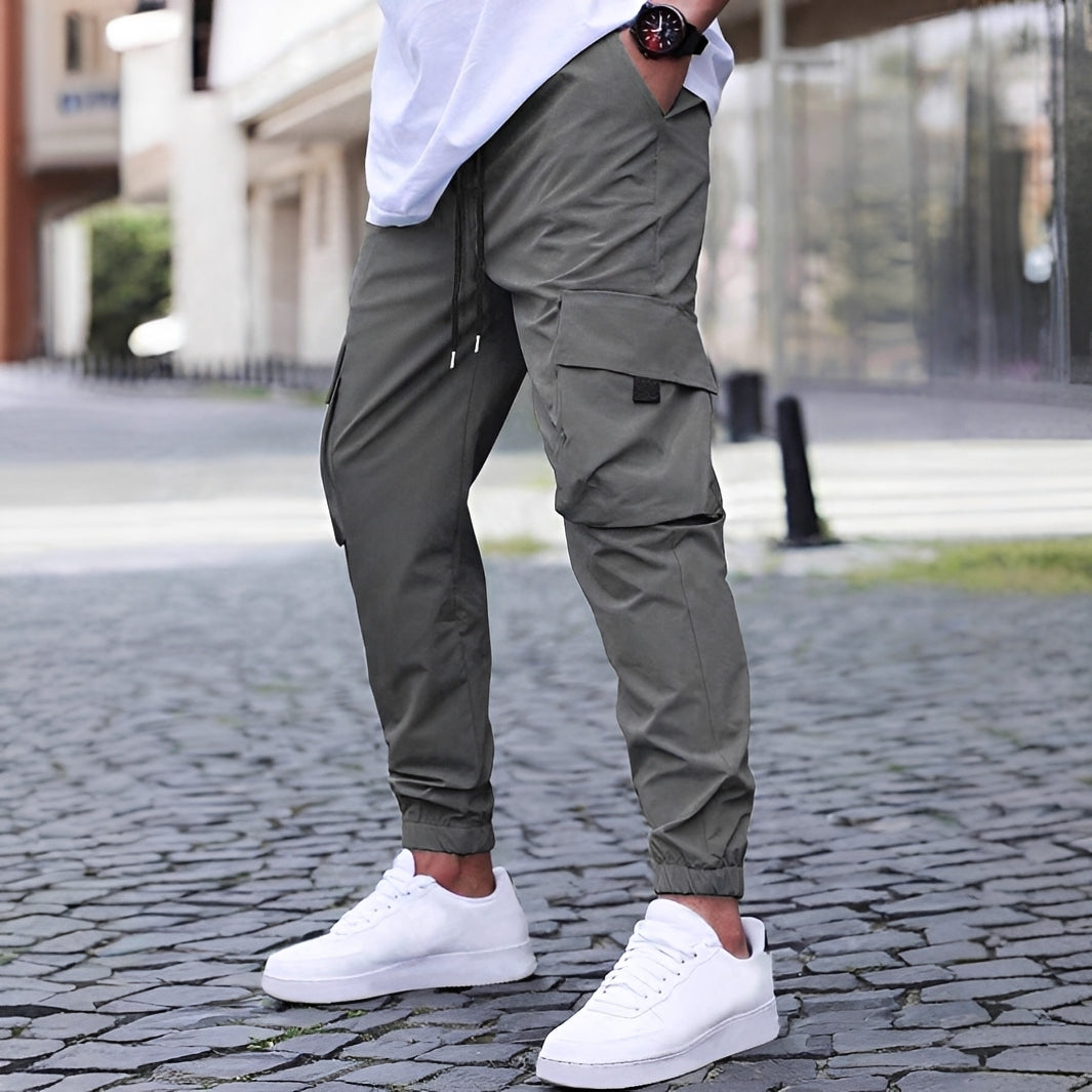 Ollie Herren Elastische Cargo-Jogginghose Bequem