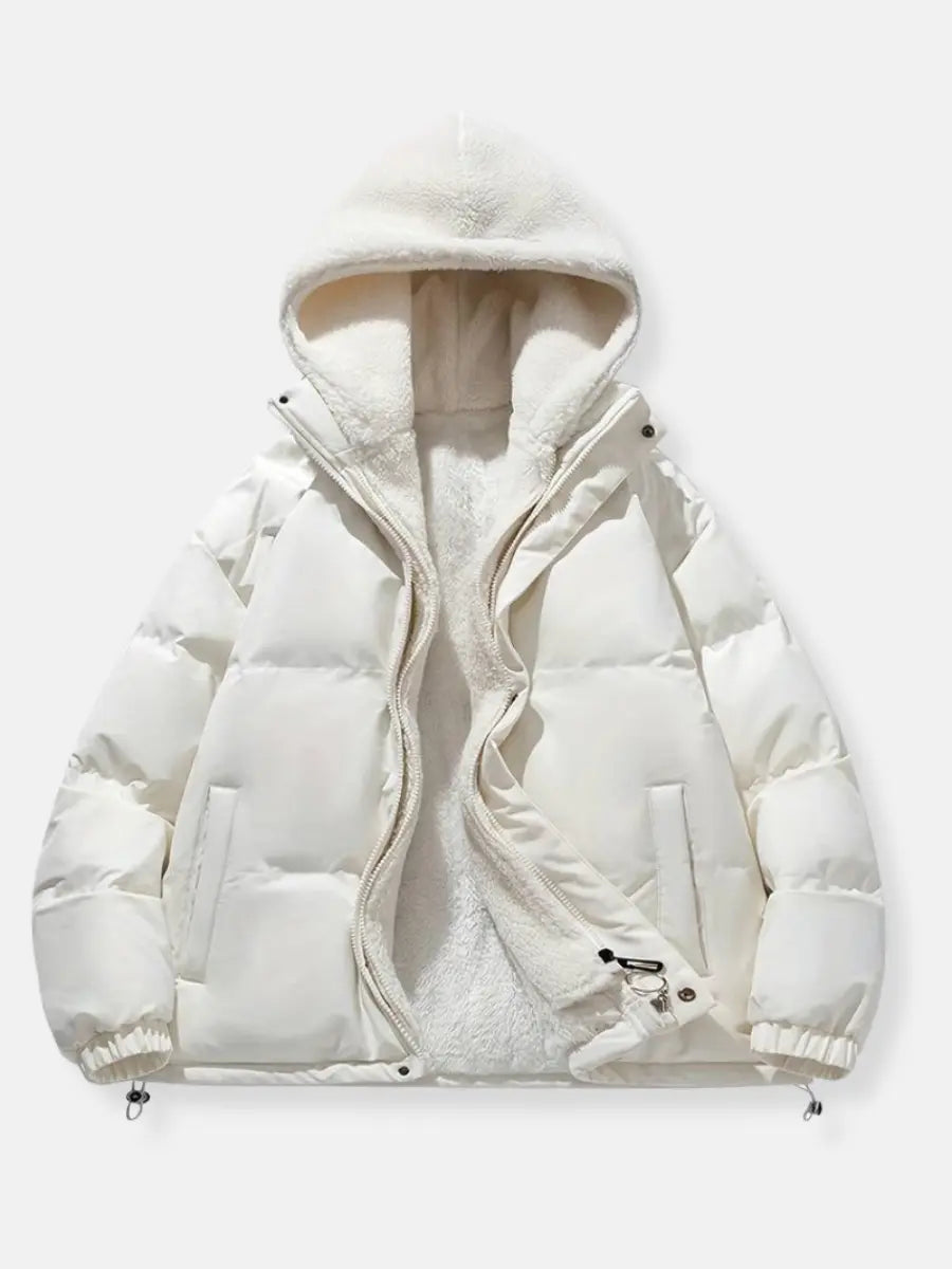 Damen Winterjacke Gefüttert Mit Kapuze Wärmeschutz