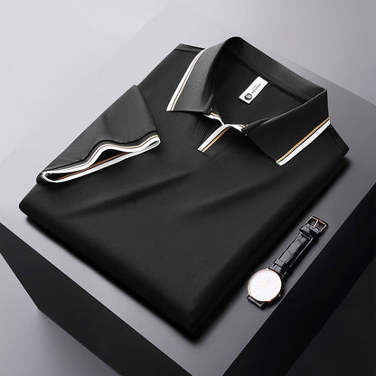 Herren Poloshirt Formelles Baumwoll-Hemd Weiß