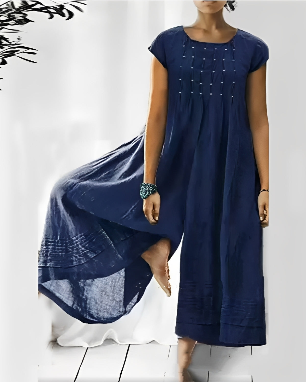 Damen Jumpsuit Kurzärmelig Stilvoll