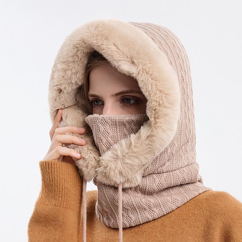 Kapuzenmütze Set Damen Warm Stilvoll