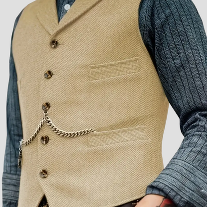 Herren Wollweste Tailored Look Vielseitig