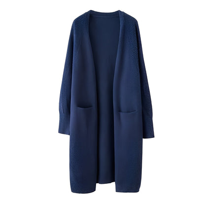 Damen Cardigan Klassisch Langer Stil