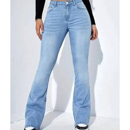 Damen Highwaist Jeans Ausgestellt