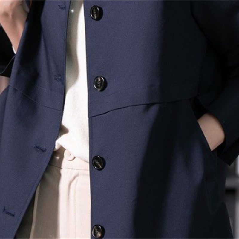 Norvielle Damen Trenchcoat Kurz Wasserabweisend
